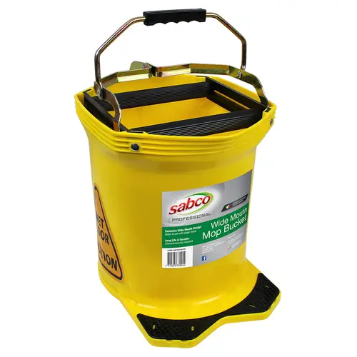 Sabco Wide Mouth 16Lt Mop Bucket - Yellow.