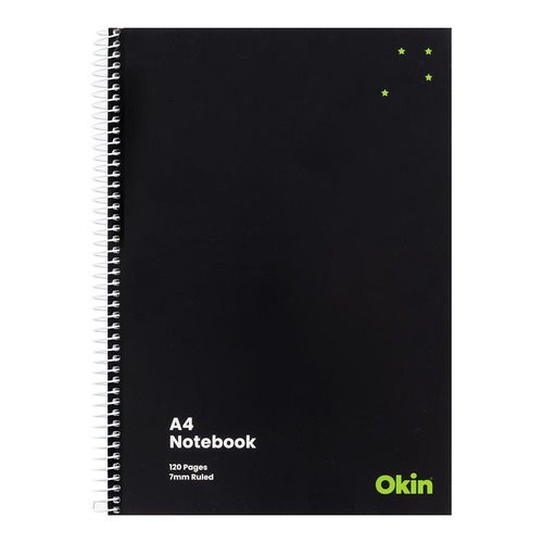 Okin Spiral Notebook A4 Soft cover 120 pg