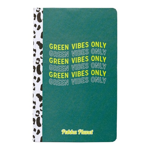 Pukka Planet Soft Cover Notebook 13x21cm Green Vibes Only