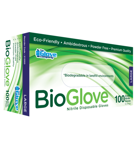 Nitrile Disposable Gloves Biodegradable X-LARGE - BioGlove CLEARANCE STOCK
