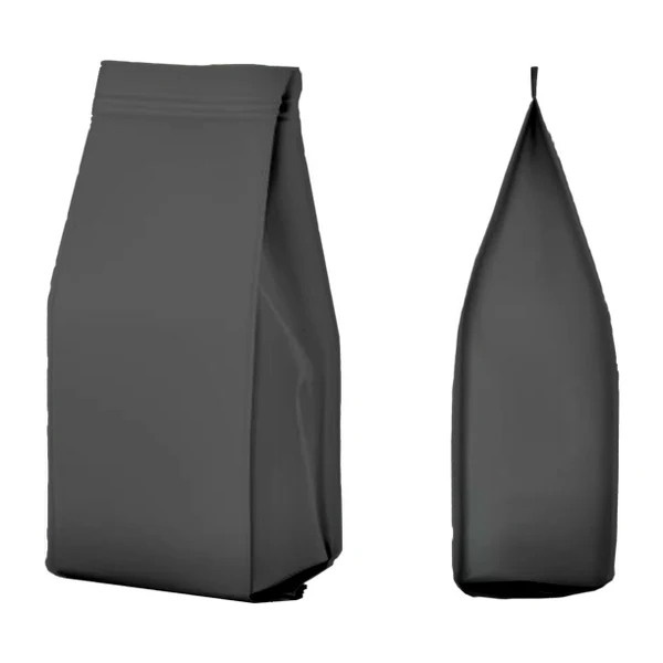 Coffee Valve Bag 1kg Side Gusset with Valve Black Matt