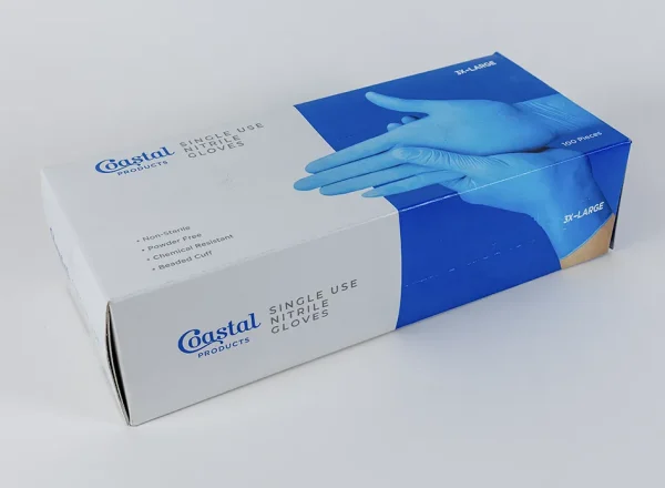 Nitrile Gloves Blue 240mm Large - Coastal