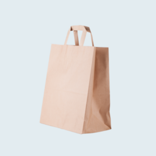Flat Handle Brown Paper Carrier Bags NZ | Insinc