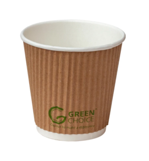8oz Ripple Wall Cup PLA. Carton 500  - Green Choice