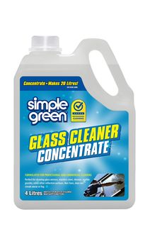 Glass and Mirror Cleaner Concentrate 4 Litres x 4 - Simple Green