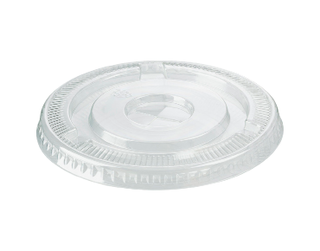 HiKleer' P.E.T Cold Cup Lid Flat, with straw slot (suit 16oz & 20oz) - Castaway