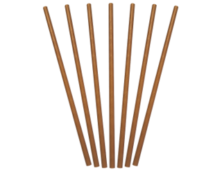 Paper Regular Straws, Brown Kraft (205 x 6 mm) - Castaway