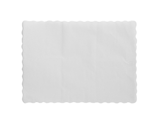Parego' Embossed Tray Mat, Scalloped Edge, White 300x430mm - Castaway