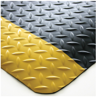 Anti-fatigue Mat Diamond Plate Classic .610 X .914 Black