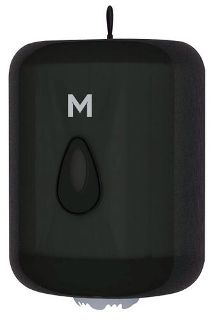 Centre Feed Towel Dispenser - Black, 1 Roll Capacity  - Matthews