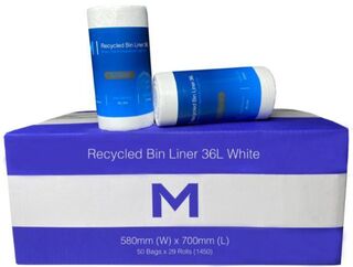 Bin Liner 36L White Peach Scent - Matthews