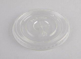 Clear Enviroware 12/16oz PLA flat lid - Coastal