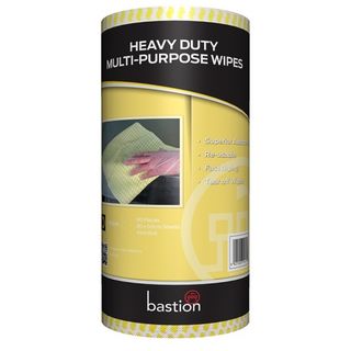 Heavy Duty Wipes on a 45m Roll - Yellow - Bastion