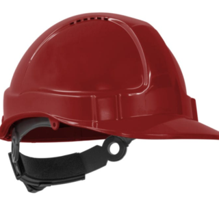 TUFF-NUT' Ratchet  Vented Hard Hat, RED - Esko