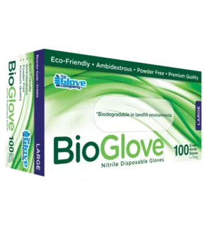 Nitrile Disposable Gloves Biodegradable X-LARGE Pack 100 - BioGlove