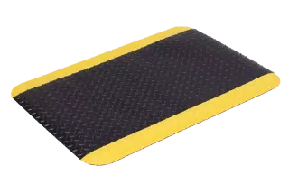 Diamond Plate Matting -  900 wide x per m Black/Yellow - AMS
