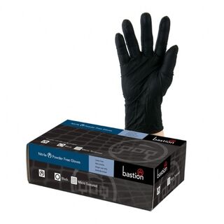 Nitrile Black Powderfree Large - Bastion