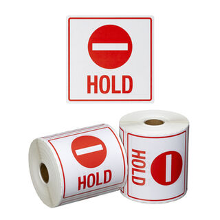 Handling Label Hold - White/Red, 99mm x 99mm - Matthews