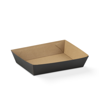 Endura Food Tray #3 Black 80 x 134 x 45   - Detpak