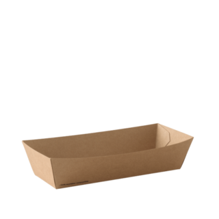 Go Hot Dog Food Tray Brown 190 x 70 x 50   - Detpak