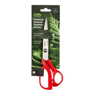 Icon Scissors Premium 8 Inch Red Handle