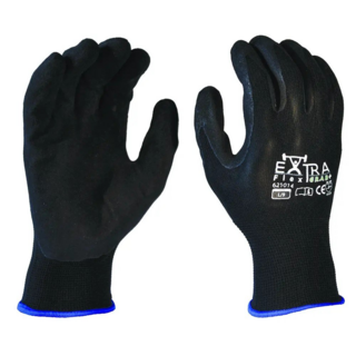Grab+, Black Sandy Nitrile, Black Polyester-Size S