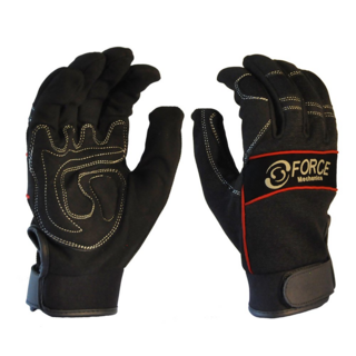 Full Finger Mechanics Glove, Black-Size 2Xl