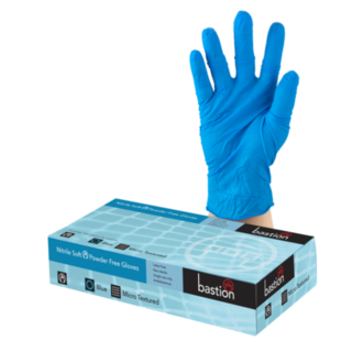 Bastion Nitrile Soft Blue P/F Gloves 2XL - UniPak