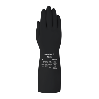 Ansell AlphaTec 38-001 Butyl Chemical Gloves – High Comfort and Chemical Protection - XL