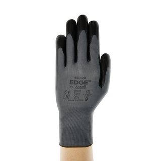 Ansell Edge 48-128 Nitrile-Coated Work Gloves – Improved Grip, Cushioning, and Abrasion Resistance - XL