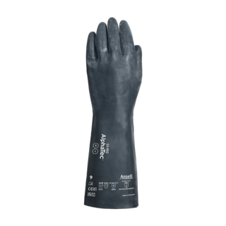 Ansell AlphaTec 53-002 Neoprene Chemical Gauntlet Gloves – Extensive Chemical Protection - 2XL