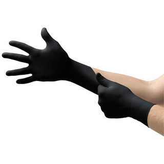 Ansell MicroFlex MidKnight 93-732 Nitrile Disposable Gloves – Thin and Strong Design - S