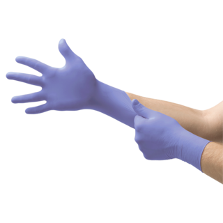Ansell MicroFlex 93-853 Nitrile Long Cuff Disposable Gloves for Chemical Splashes and Chemotherapy Drug Handling - L
