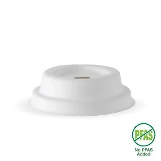 63mm / 4oz White Plant Fibre BioCup Lid - Biopak