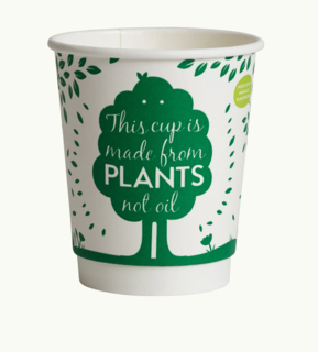Hot Cup PLA Double Wall 8oz 80mm - Ecoware